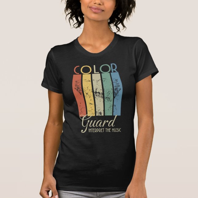 Colorful Färg Guard - Tolka musiken T Shirt (Framsida)