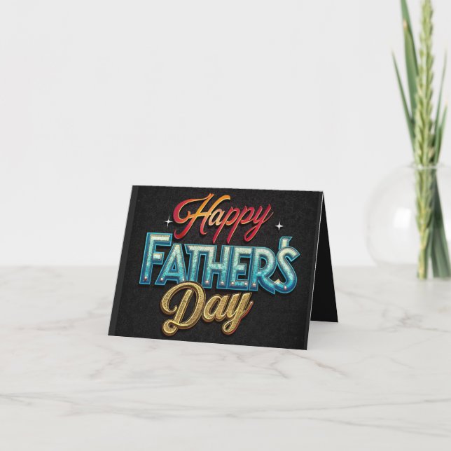 Colorful Father's Day Kort (Framsida)
