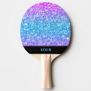 Colorful Faux Glitter Monogram Pingisracket