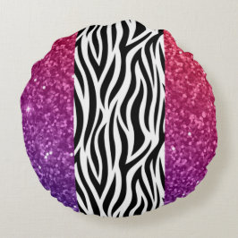 Colorful Faux Glitter Zebra tryck Dekorativ kudde