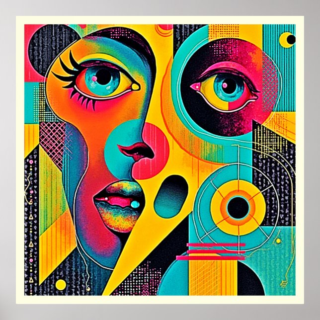 Colorful Feelings: Abstract Face Poster (Framsidan)
