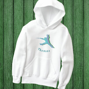 Colorful Fencer Silhouette Fencys Namn Coola T Shirt