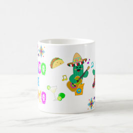 Colorful Festive Cinco de Mayo 2025 Dancing Cactus Kaffemugg