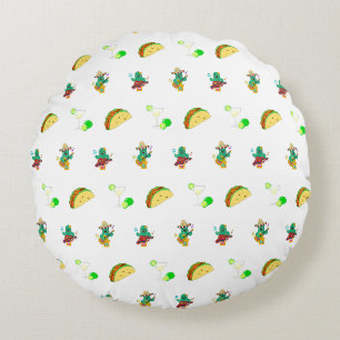 Colorful Festive Cinco de Mayo 2025 Dancing Cactus Rund Kudde