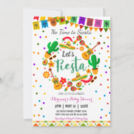 Colorful Fiesta Mexican Culture Cactus Baby Shower Inbjudningar