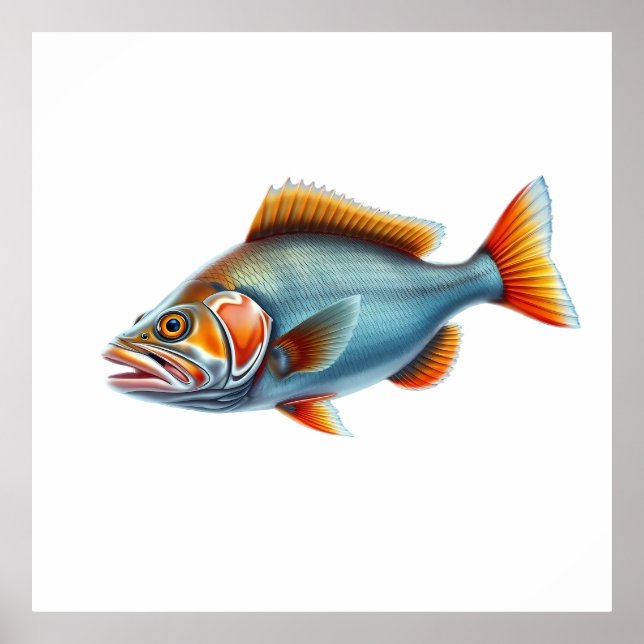 Colorful Fish Illustration with Detailed Features Poster (Framsidan)