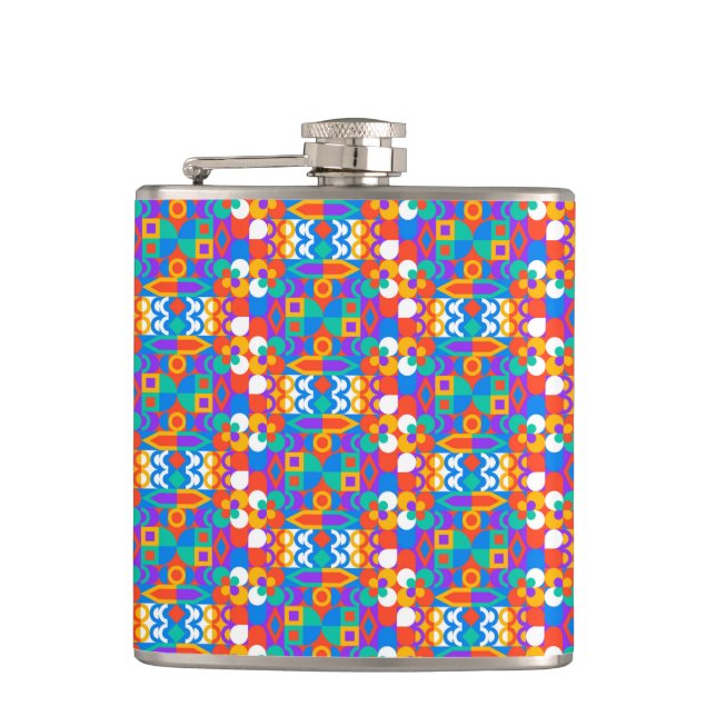 Colorful flask with a vibrant geometric pattern  fickplunta (Framsidan)