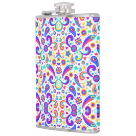 Colorful flask with a vibrant pattern  fickplunta