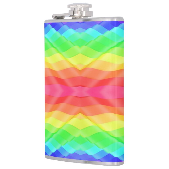Colorful flask with abstract rainbow pattern fickplunta (Vänster)