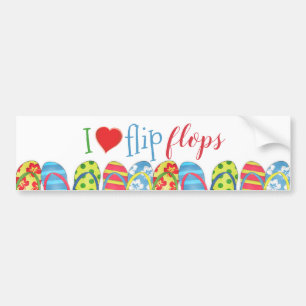 Colorful Flinflip flops Summer Beach Bildekal