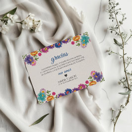 Colorful Floral Botanical Fiesta Spanish Wedding Tack Kort