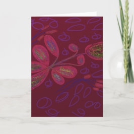 Colorful Floral Greeting Card Kort