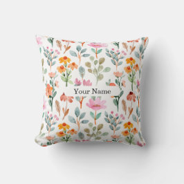 Colorful Floral Pattern Pillow Kudde