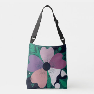 Colorful Floral Pattern Tote Bag – Cute Modern Flo Axelväska
