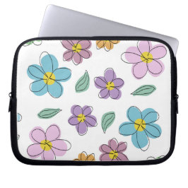 Colorful floral print laptop fodral