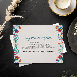 Colorful Floral Spanish Wedding Tilläggskort