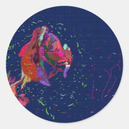 Colorful Floral Sticker Sheets Runt Klistermärke