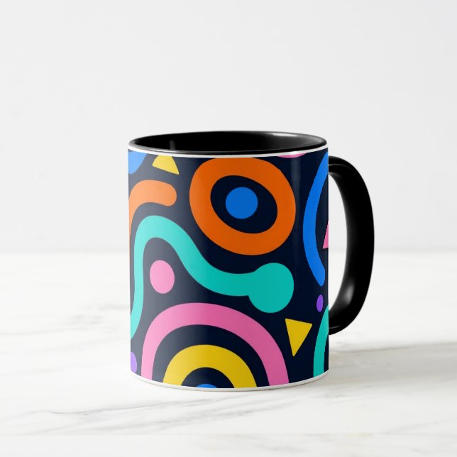 Colorful Flow World Mug Mugg (Framsida höger)