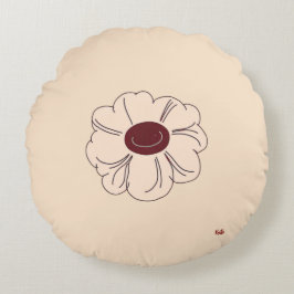 Colorful Flower Shape Throw Pillow Case Rund Kudde