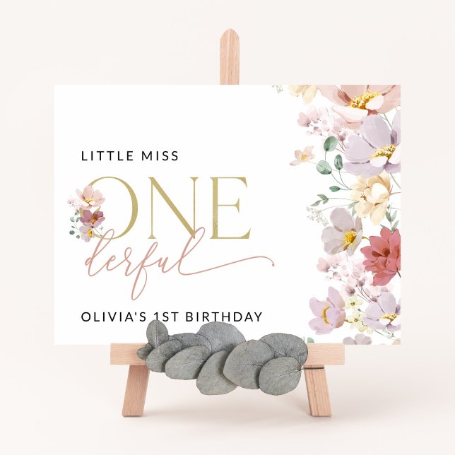 Colorful Flowers, Boho, First Birthday Welcome Poster (Skapare uppladdad)