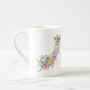 Colorful Flowers Bouquet Giraffe Mugg Benporslin Mugg