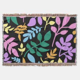 Colorful foliage in black background filt