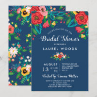 Colorful Folk Bouquets - Boho Blue Möhippa