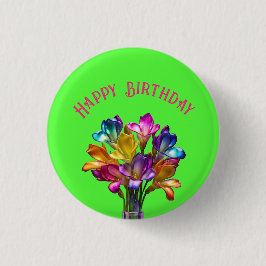 Colorful Freesia Blommigt Bouquet Knapp