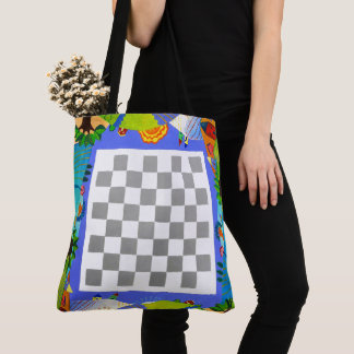 Colorful Fun and Playable Game Board Tote Tygkasse