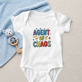 Colorful Funny Baby Bodysuit – White T Shirt