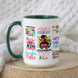 Colorful Funny Best School Teacher-uppskattning Mugg