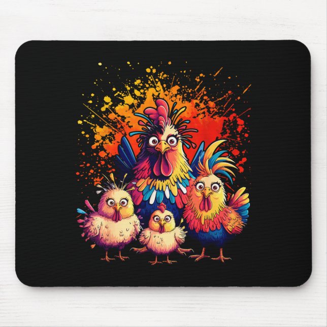 Colorful Funny Chicken Art  Musmatta (Framsidan)