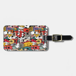 Colorful Funny Dogs Bagagebricka