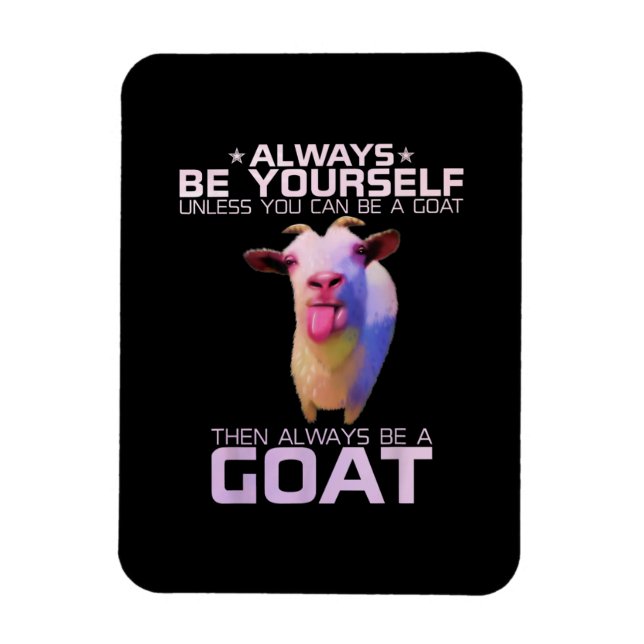 Colorful Funny Goat Gift Magnet (Vertikal)