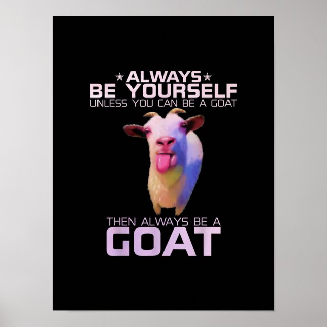 Colorful Funny Goat Gift Poster (Framsidan)