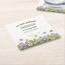 Colorful Funny Little Wildflower 1st Birthday 