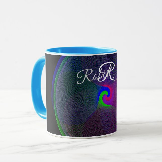 Colorful Fused Center Geometric Coffee Mug Mugg (Framsida vänster)