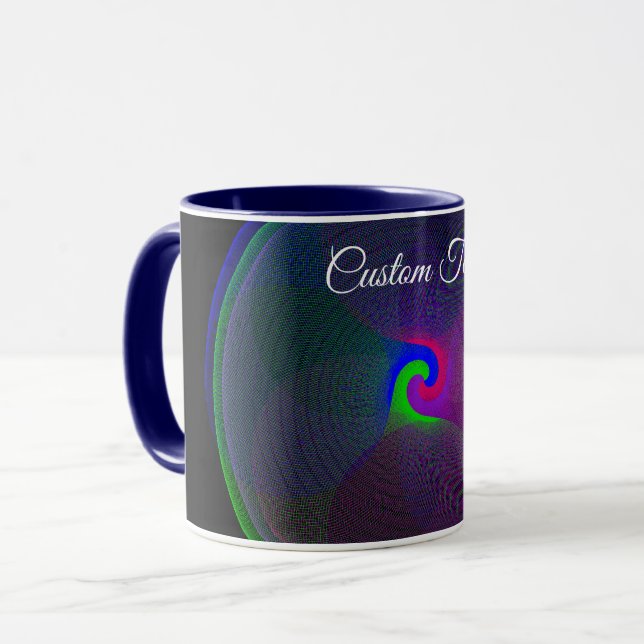 Colorful Fused Center Geometric Coffee Mug Mugg (Framsida vänster)