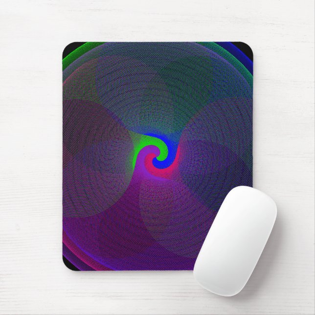 Colorful Fused Center Geometric Mouse Pad Musmatta (Med mus)