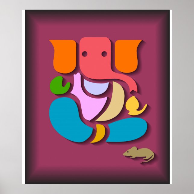 Colorful Ganesha Poster (Framsidan)
