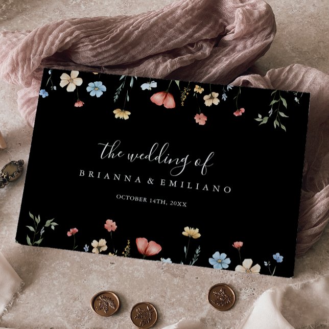 Colorful Garden Wildflower Wedding Gästböcker (Skapare uppladdad)