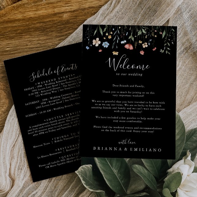  Colorful Garden Wildflower Wedding Welcome Letter (Skapare uppladdad)