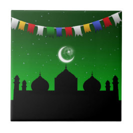 Colorful Garland with Mosque Kakelplatta