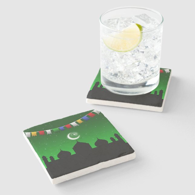 Colorful Garland with Mosque Stenunderlägg (Sidan)