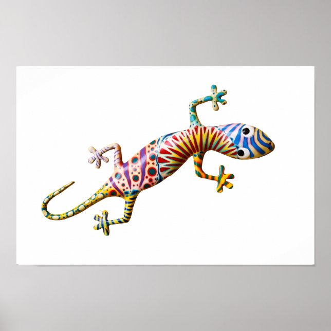 Colorful gekko-ödla poster (Framsidan)