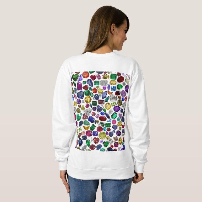 Colorful Gemstone & Diamond Mönster T Shirt (Hel baksida)