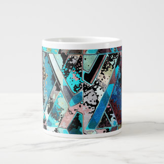 Colorful Geometric Abstract Pattern Jumbo Mugg