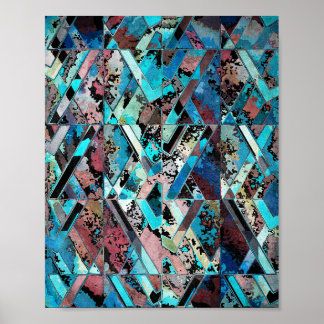 Colorful Geometric Abstract Pattern Poster