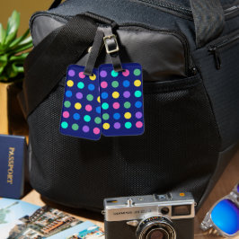 Colorful Geometric Dots Bagagebricka