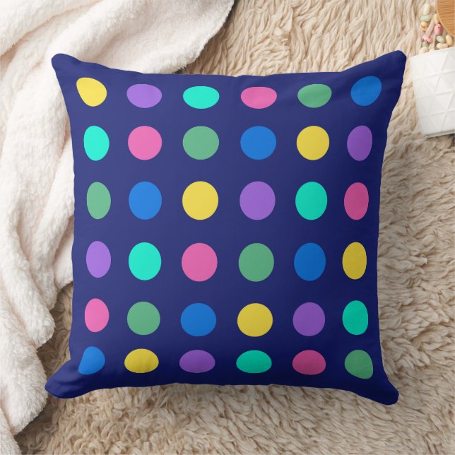 Colorful Geometric Dots Pillow Kudde (Filt)